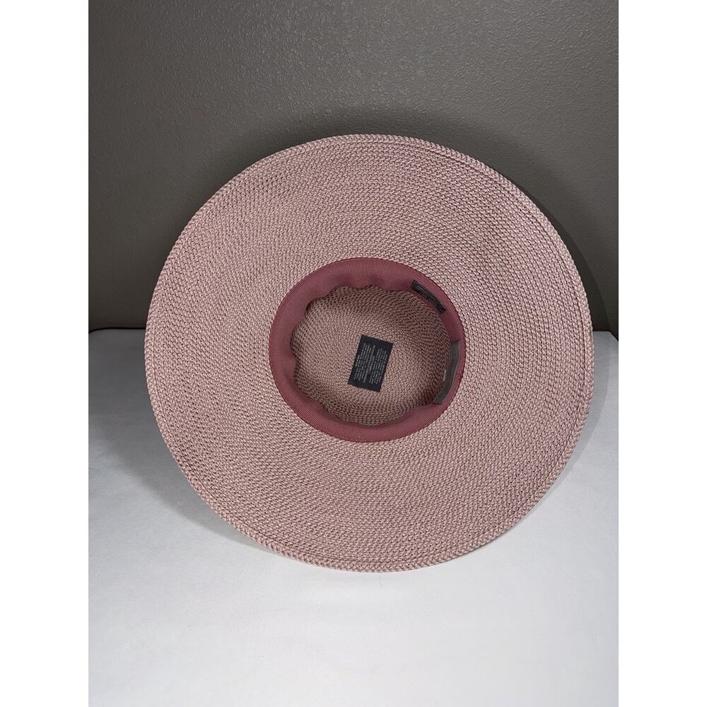 Eric Javits Women's Hampton Straw Packable Sun Hat Blush Pink UPF 50+ - Picture 7 of 11